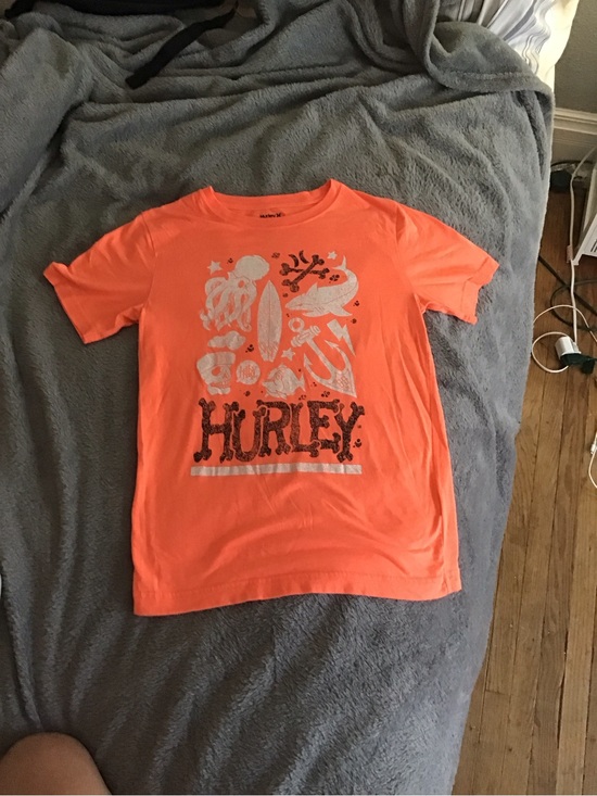 Hurley Other - Hurley Neon Orange Surf Graphic Kids Short Sleeve Tee